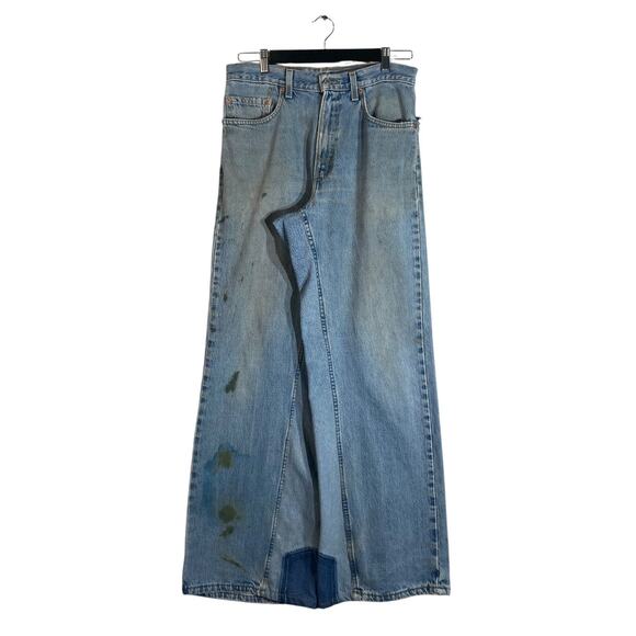 Y2K Cut Sew Levi's 505 Wide Leg Denim Jeans 30x30 - Main Image